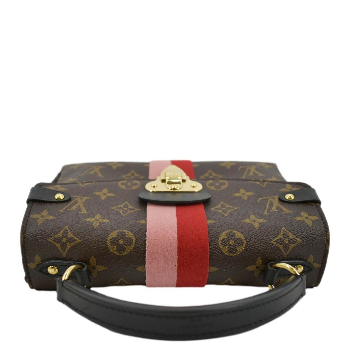 LOUIS VUITTON Georges BB Monogram Canvas Shoulder Bag Coquelicot Peach
