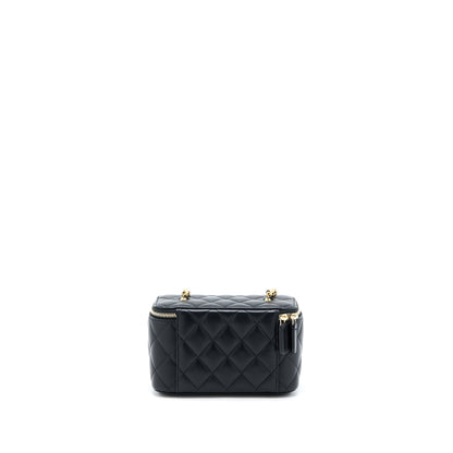 Chanel Pearl Crush Long Vanity Lambskin Black