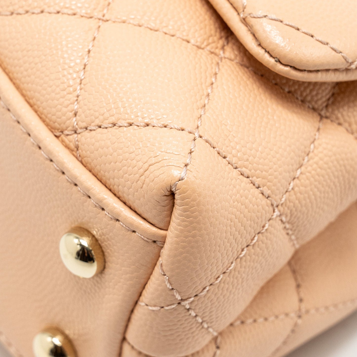 Chanel Mini Coco Handle Caviar BEIGE L