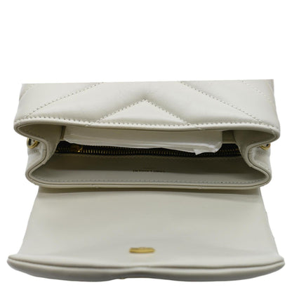 YVES SAINT LAURENT Toy Loulou Matelasse Leather Crossbody Bag Ivory