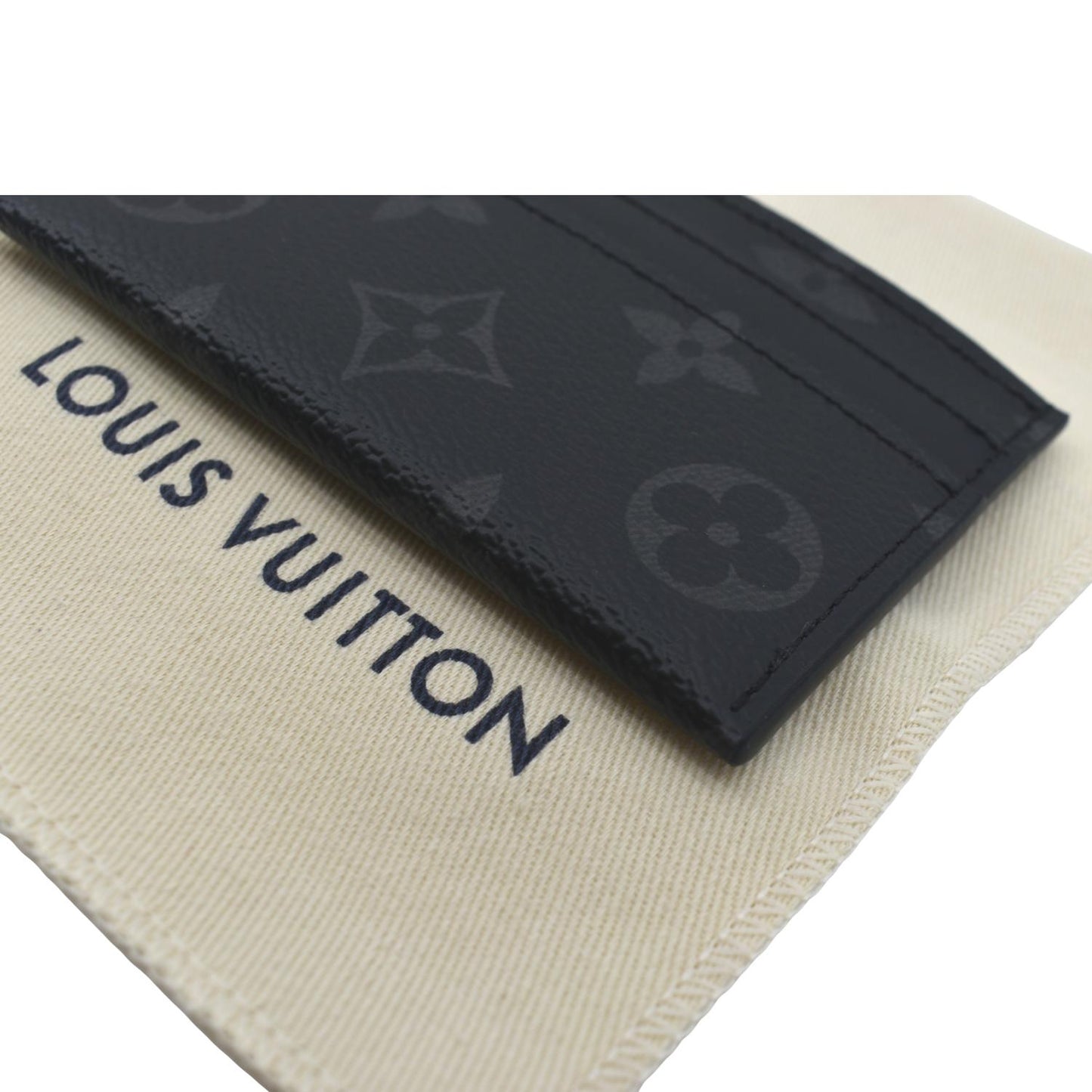 LOUIS VUITTON Monogram Eclipse Card Holder Black