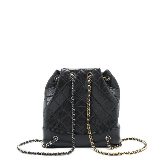 Chanel small Gabrielle Backpack black Ruthenium