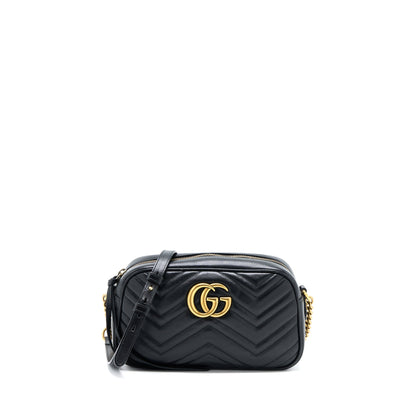 Gucci Small Marmont Matelasse Calfskin Black