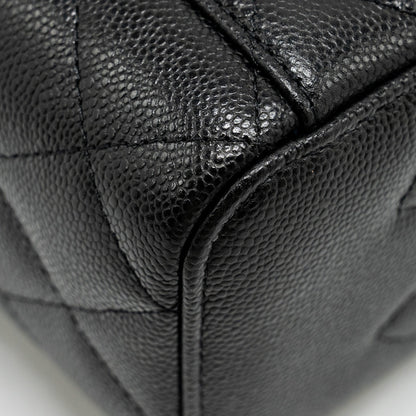 Chanel Long Vanity with Chain Caviar Black L (microchip)