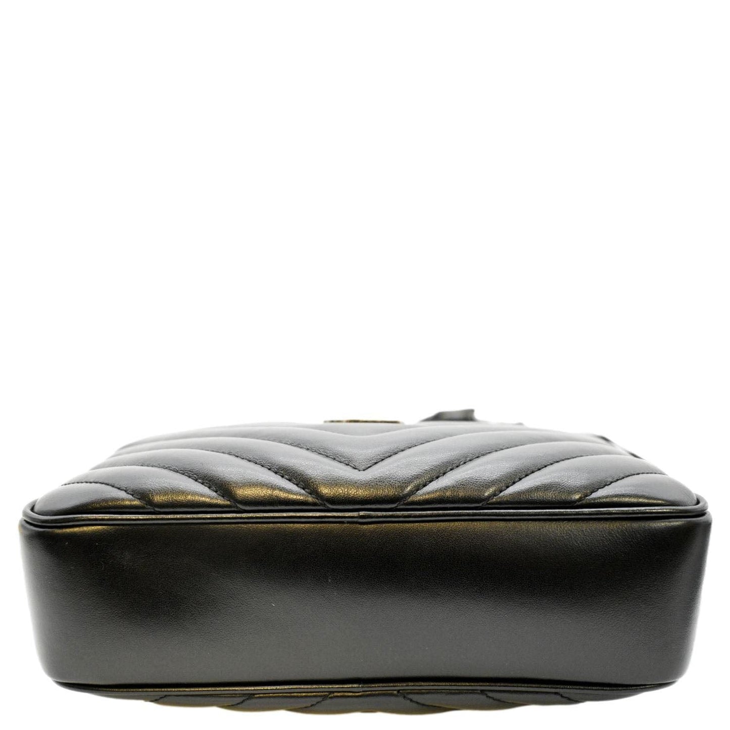 YVES SAINT LAURENT Lou Chevron Leather Camera Crossbody Bag Black