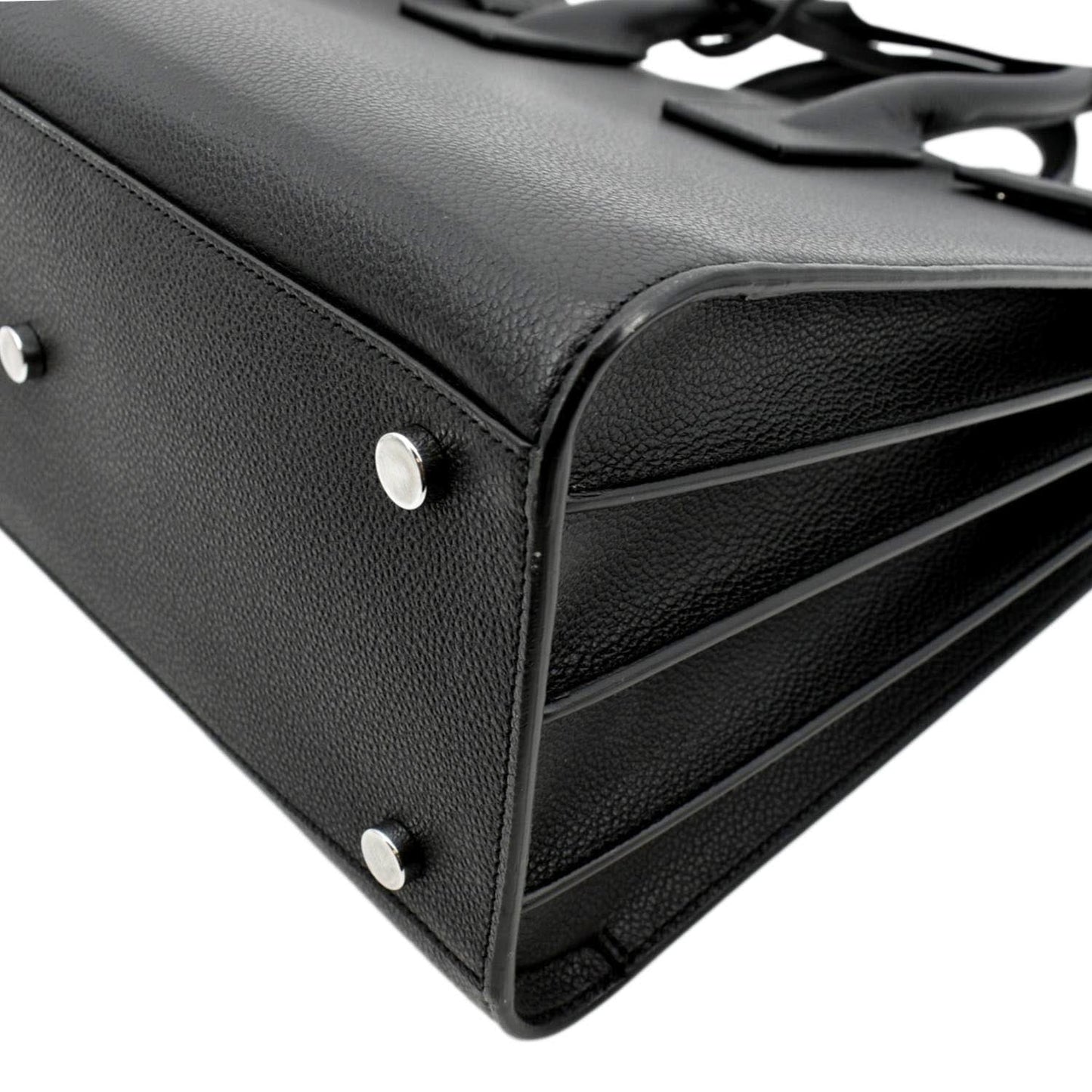 YVES SAINT LAURENT Sac de Jour Leather Satchel Shoulder Bag Black