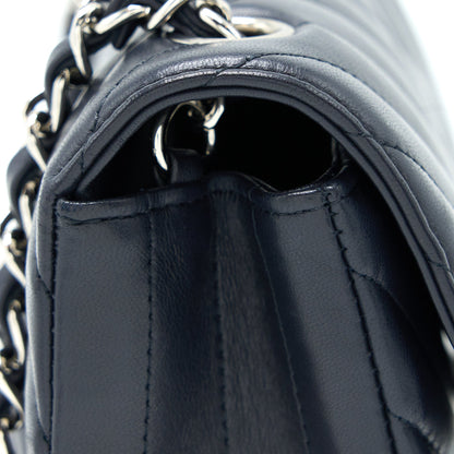 Chanel Mini Rectangular Flap Bag Chevron Lambskin Navy