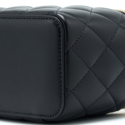 Chanel Pearl Crush Long Vanity Lambskin Black