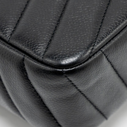 Chanel Envelop Flap Bag Chevron Caviar Black