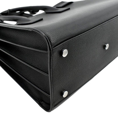 YVES SAINT LAURENT Sac de Jour Leather Satchel Shoulder Bag Black