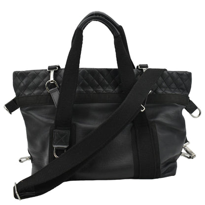 CHANEL 2way Leather Shoulder Bag Black