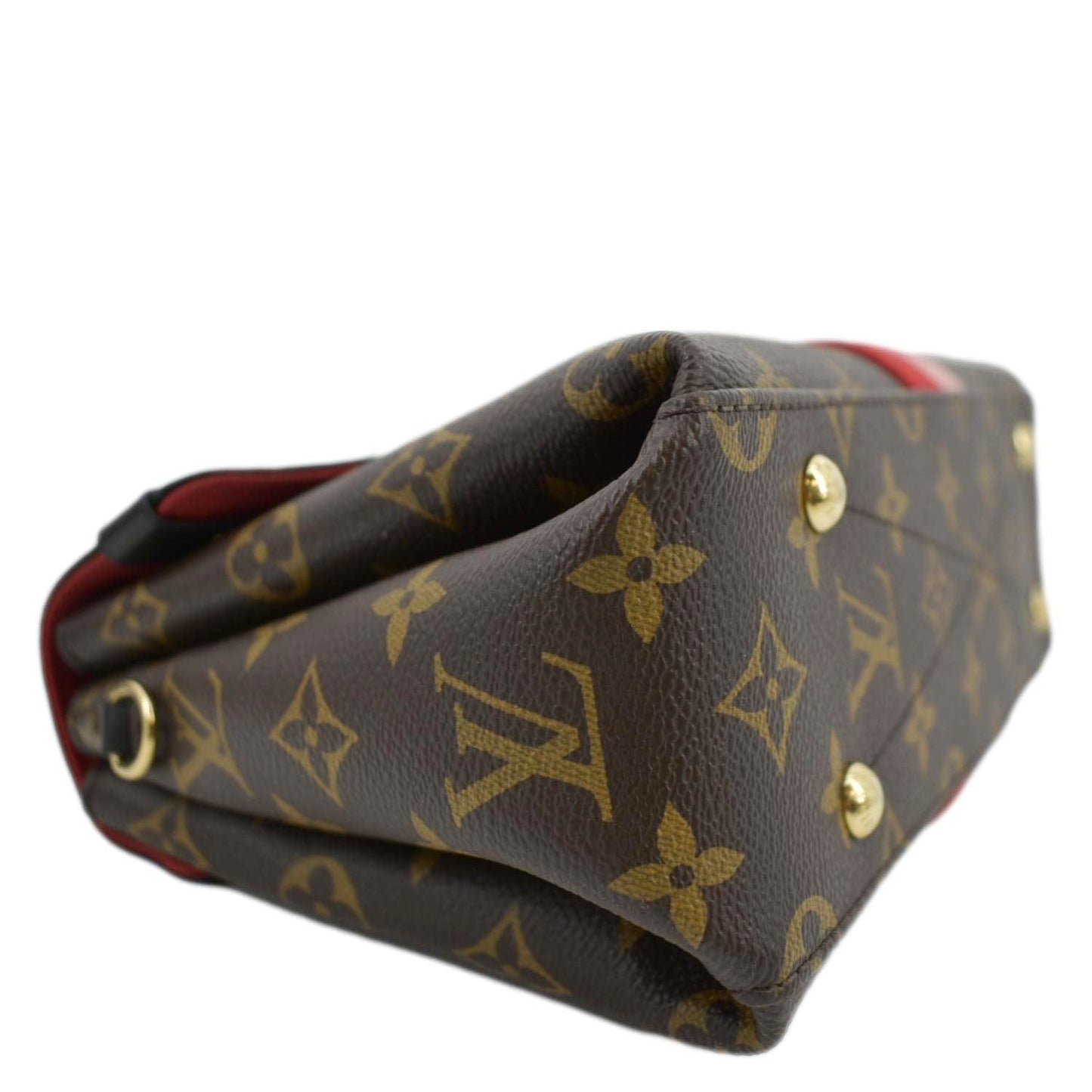 LOUIS VUITTON Georges BB Monogram Canvas Shoulder Bag Coquelicot Peach
