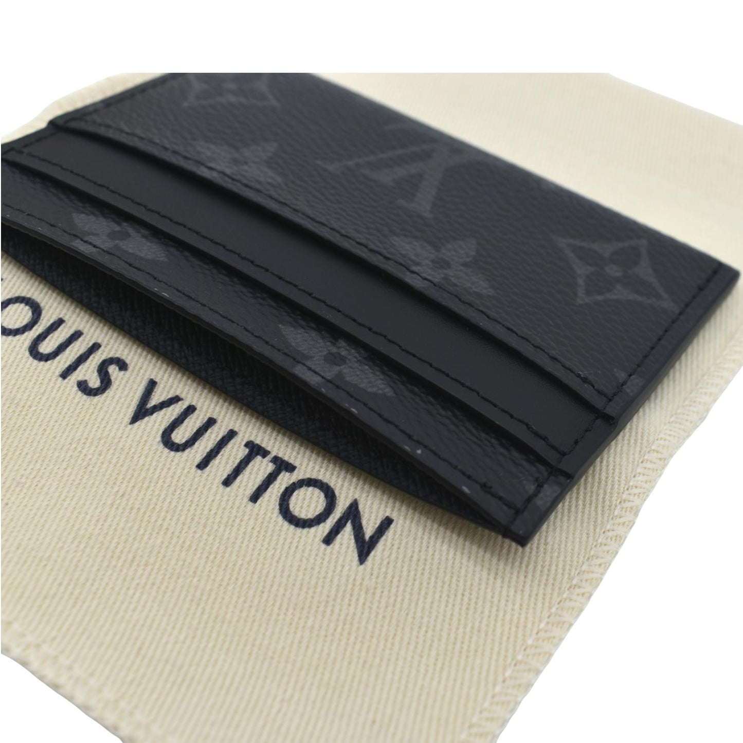 LOUIS VUITTON Monogram Eclipse Card Holder Black
