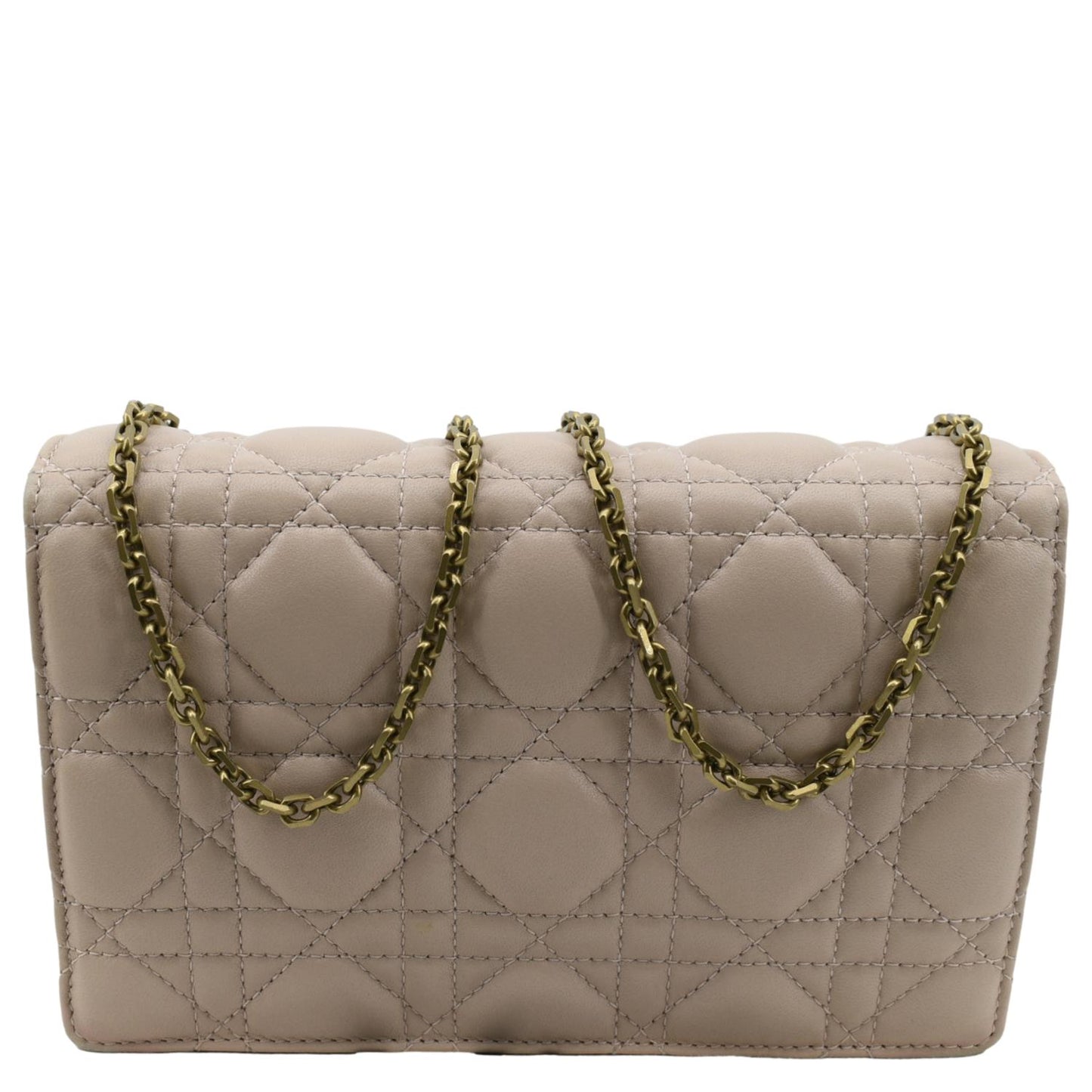 CHRISTIAN DIOR Dioraddict Quilted Lambskin Leather Crossbody Bag Dusty Pink