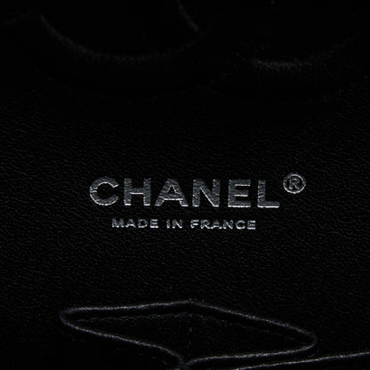 Chanel Medium Classic Double Flap Bag Chevron Caviar Black