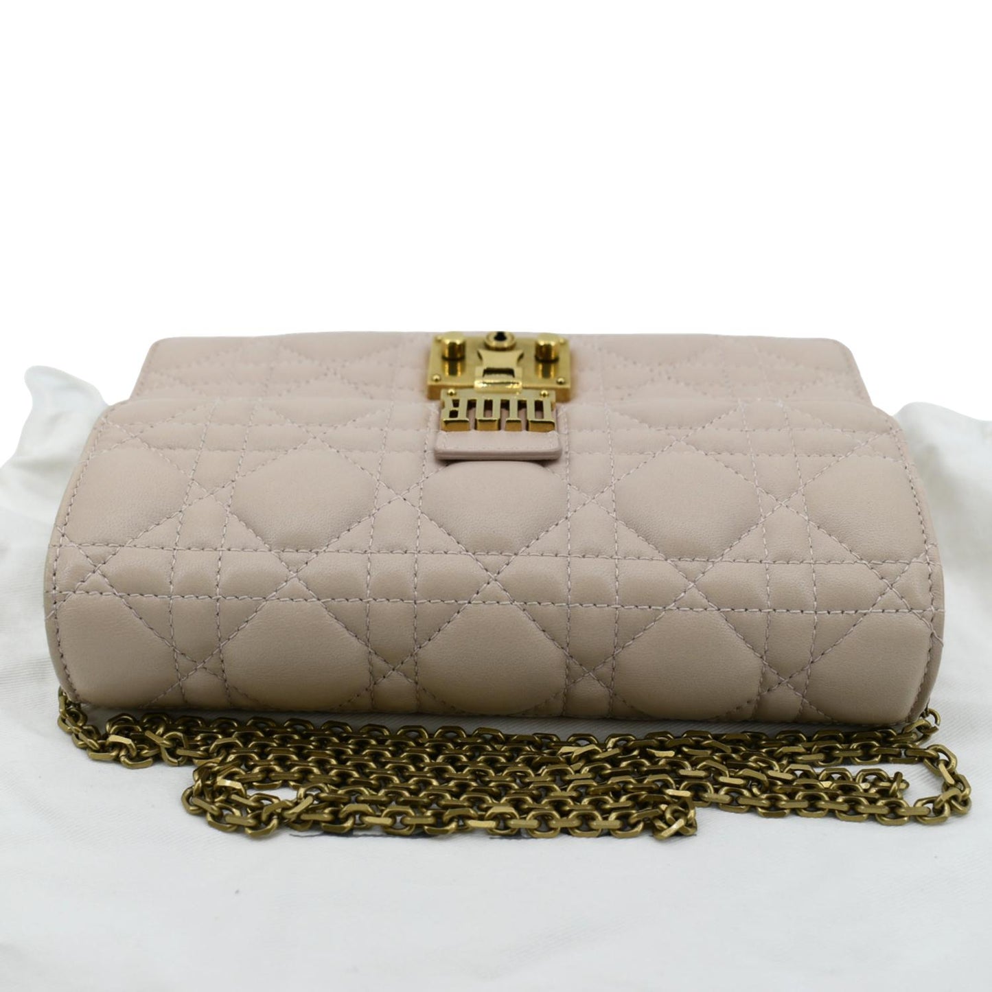 CHRISTIAN DIOR Dioraddict Quilted Lambskin Leather Crossbody Bag Dusty Pink