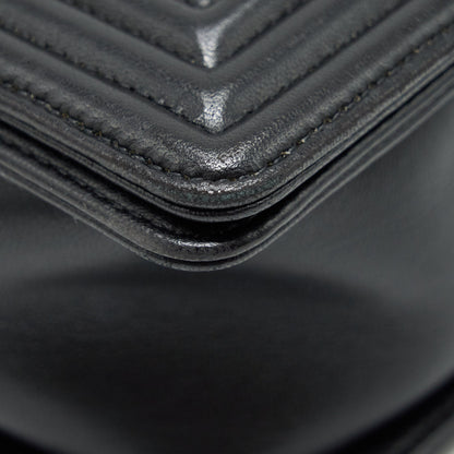 Chanel Boy Bag New Medium (28cm) Lambskin Black Ruthenium