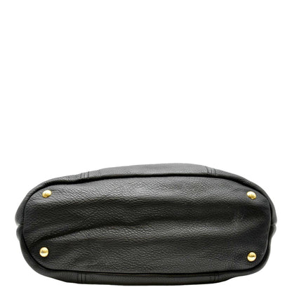 PRADA Vitello Daino Large leather Tote Shoulder Bag Black