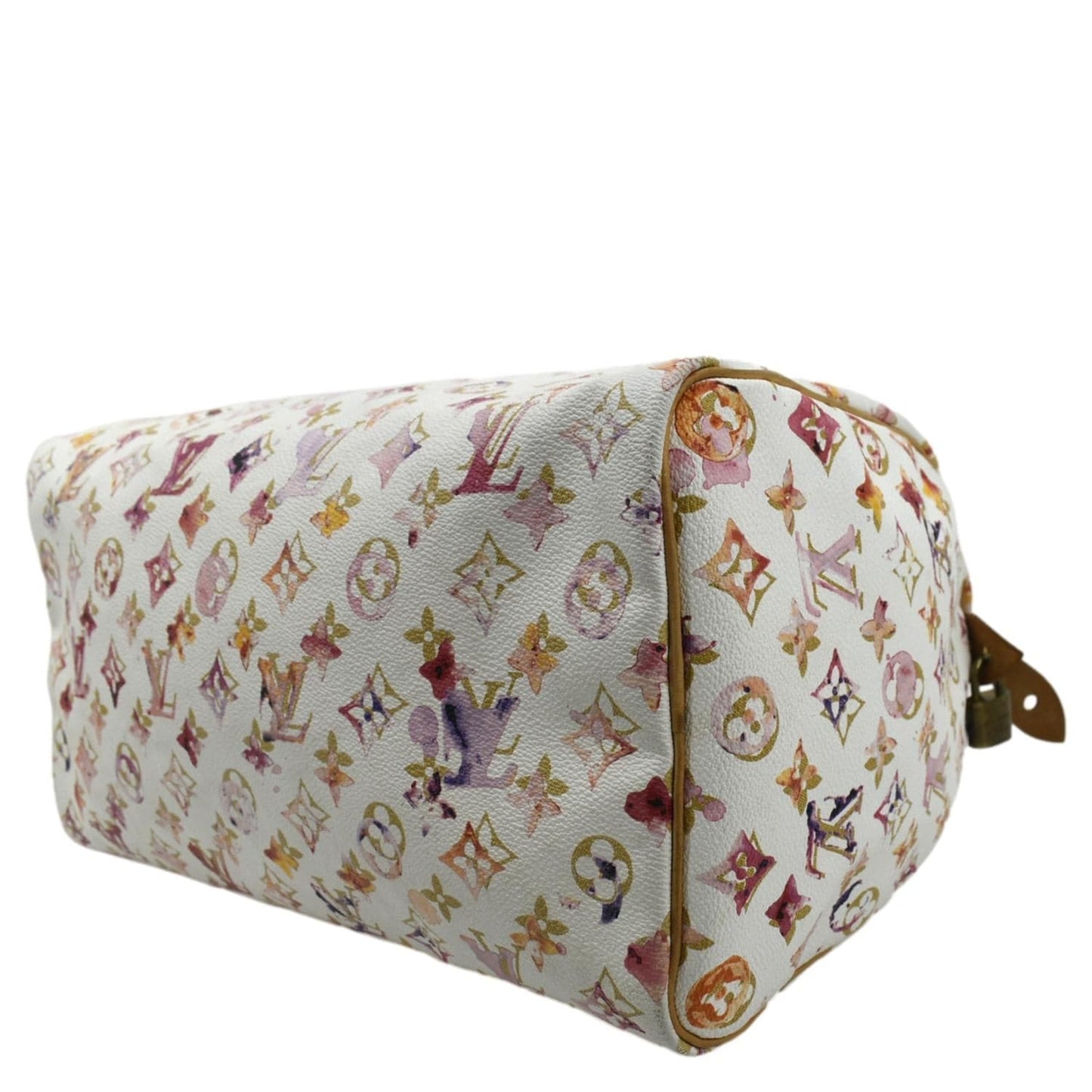 LOUIS VUITTON Richard Prince Watercolor Aquarelle Speedy 35 Monogram Satchel Bag Multicolor