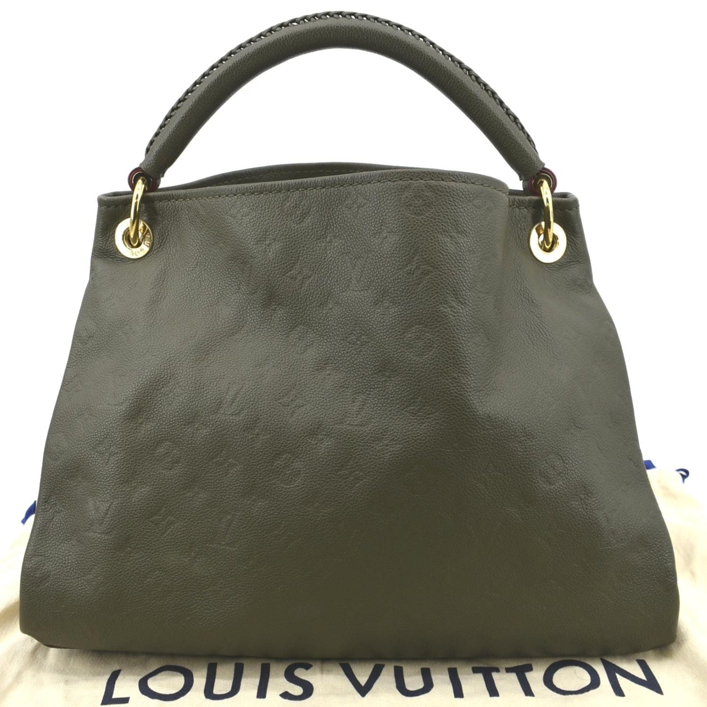 LOUIS VUITTON Artsy MM Monogram Empreinte Leather Shoulder Bag Khaki Green