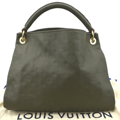 LOUIS VUITTON Artsy MM Monogram Empreinte Leather Shoulder Bag Khaki Green