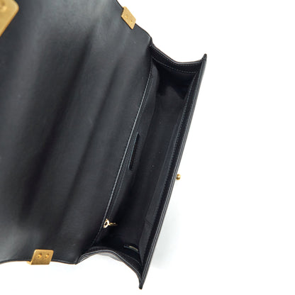 Chanel Boy Bag New Medium (28cm) Lambskin Black Ruthenium