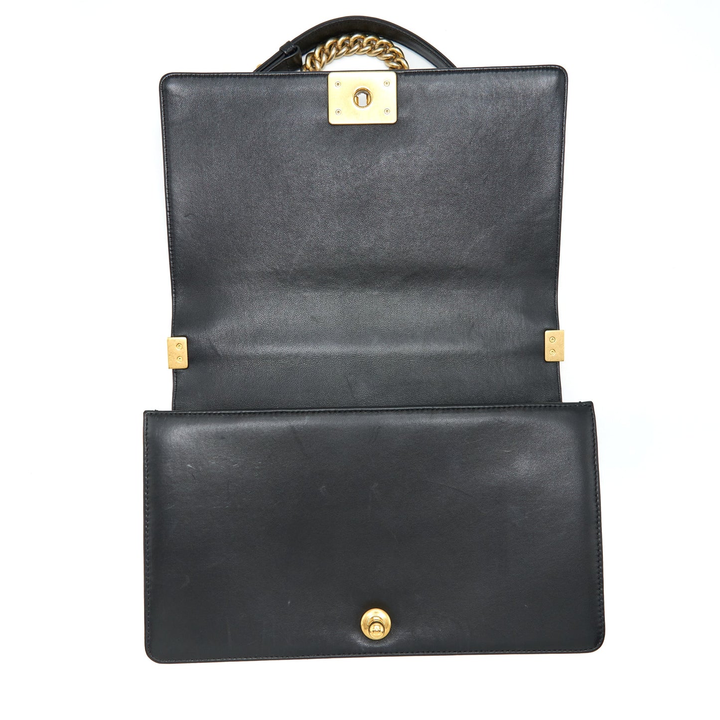 Chanel Boy Bag New Medium (28cm) Lambskin Black Ruthenium