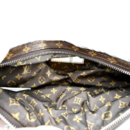 LOUIS VUITTON Nylon Monogram Canvas Maxi Bumbag Silver