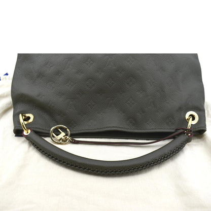 LOUIS VUITTON Artsy MM Monogram Empreinte Leather Shoulder Bag Khaki Green