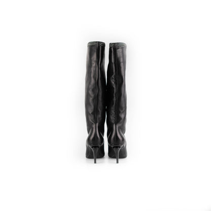 Chanel Heeled Boots Black - Size 38.5