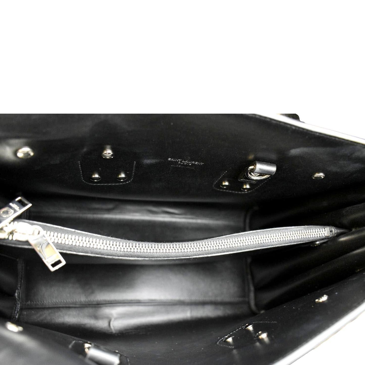 YVES SAINT LAURENT Sac de Jour Leather Satchel Shoulder Bag Black