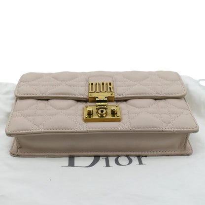 CHRISTIAN DIOR Dioraddict Quilted Lambskin Leather Crossbody Bag Dusty Pink