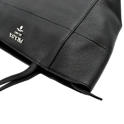 PRADA Leather Tote Bag Black