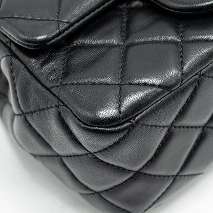 Chanel Pearl Crush Mini Square Flap Bag Lambskin BLACK  (Microchip)