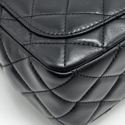Chanel Pearl Crush Mini Square Flap Bag Lambskin BLACK  (Microchip)