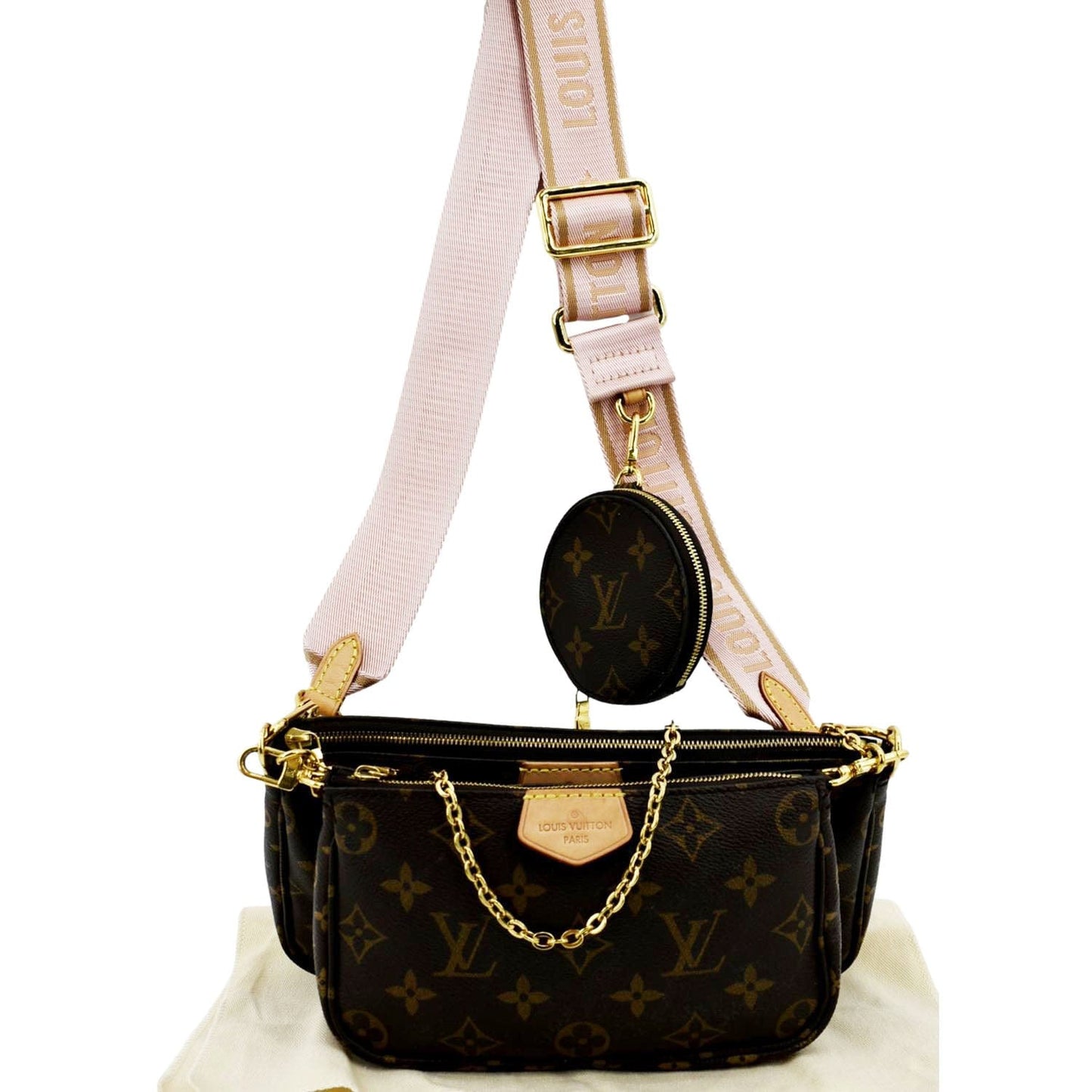 LOUIS VUITTON Multi Pochette Accessoires Monogram Canvas Shoulder Bag Brown
