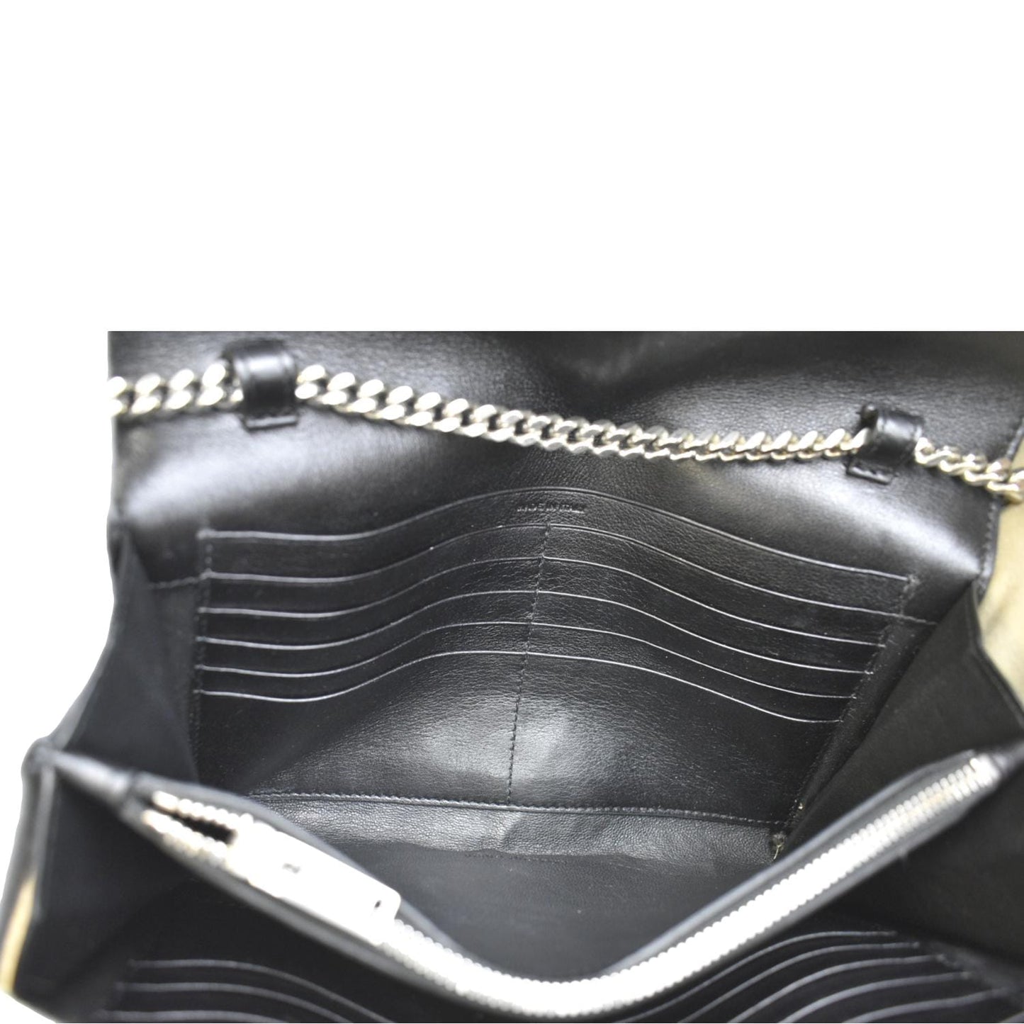 YVES SAINT LAURENT Kate Heart Studded Leather Shoulder Bag Black