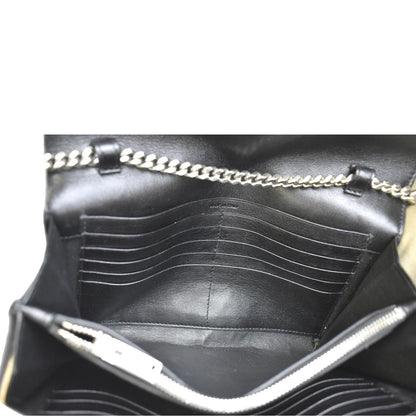 YVES SAINT LAURENT Kate Heart Studded Leather Shoulder Bag Black
