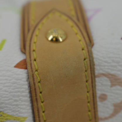 LOUIS VUITTON Priscilla Monogram Multicolore Canvas Satchel Bag White