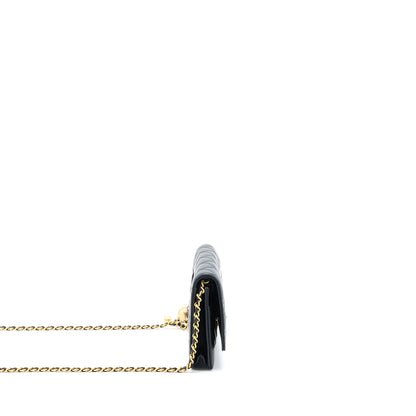 Chanel Pearl Crush Wallet on Chain Lambskin Black  (Microchip)