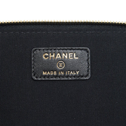 Chanel 21K top handle rectangular Vanity with chain Black L