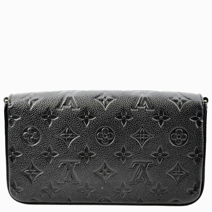 LOUIS VUITTON  Felicie Monogram Empreinte Pochette Crossbody Bag Black