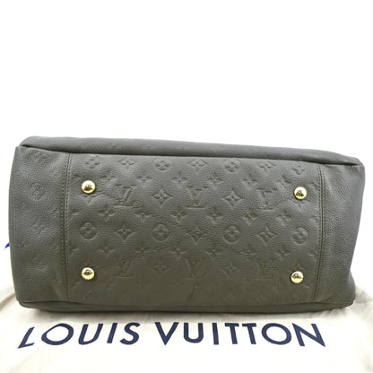 LOUIS VUITTON Artsy MM Monogram Empreinte Leather Shoulder Bag Khaki Green
