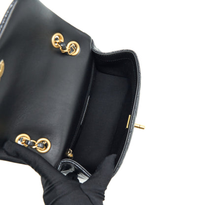 Chanel 22P New Square Flap Bag Caviar Black