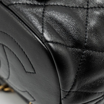 Chanel 22S Candy Chains Mini Bucket Backpack Lambskin Black  (Microchip)