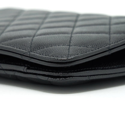 Chanel 22P 2 In 1 Wallet On Chain Caviar Black L
