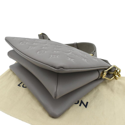 LOUIS VUITTON Coussin PM Monogram Embossed Shoulder Bag Grey