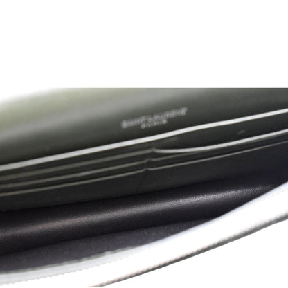 YVES SAINT LAURENT Crystal Kate Medium Tassel Velvet Crossbody Bag Dark Green