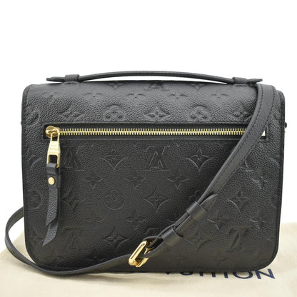 LOUIS VUITTON Metis Pochette Empreinte Leather Crossbody Bag Black