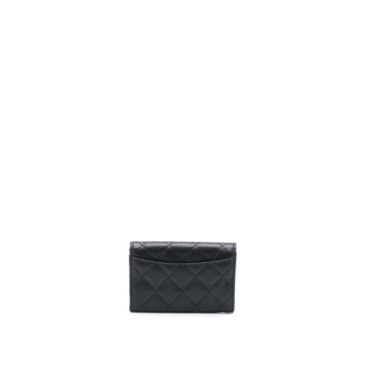 Chanel Classic Flap Card Holder Caviar Black